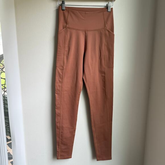 Girlfriend Collective High-Rise Compression Leggings – Terracotta M - Picture 3 of 6